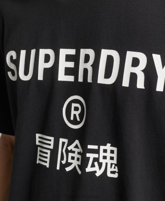Superdry tricou sport code core îmbrăcăminte negru bărbați JX0Z4841