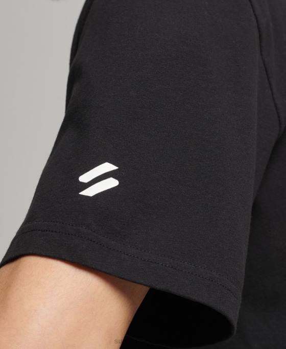 Superdry tricou sport code core îmbrăcăminte negru bărbați JX0Z4841