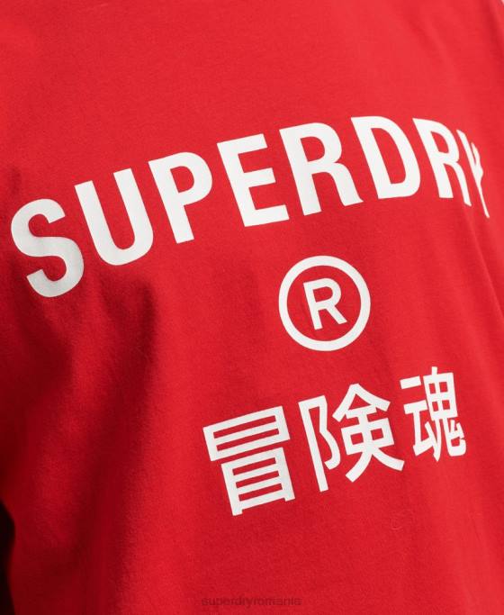 Superdry tricou sport code core îmbrăcăminte roșu bărbați JX0Z4937