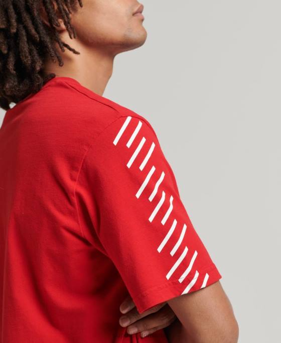 Superdry tricou sport code core îmbrăcăminte roșu bărbați JX0Z4937