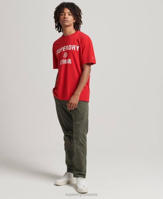Superdry tricou sport code core îmbrăcăminte roșu bărbați JX0Z4937