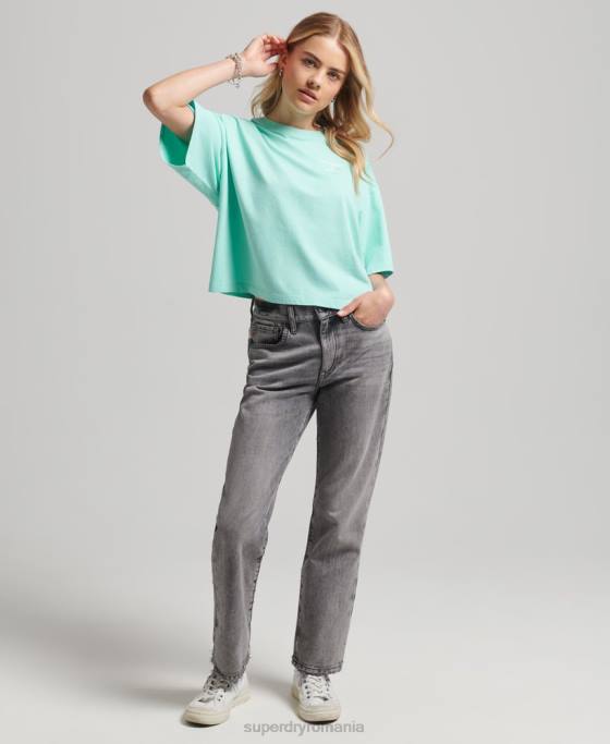 Superdry tricou sport de bază îmbrăcăminte albastru femei JX0Z2801