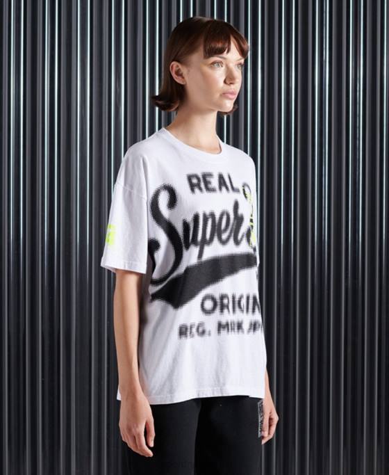 Superdry tricou super 5 deconstruct îmbrăcăminte alb femei JX0Z2788