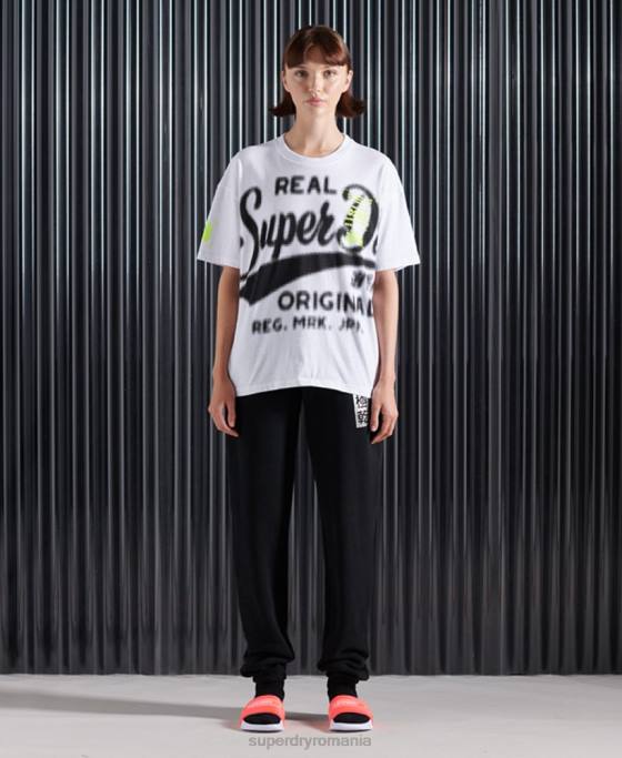 Superdry tricou super 5 deconstruct îmbrăcăminte alb femei JX0Z2788