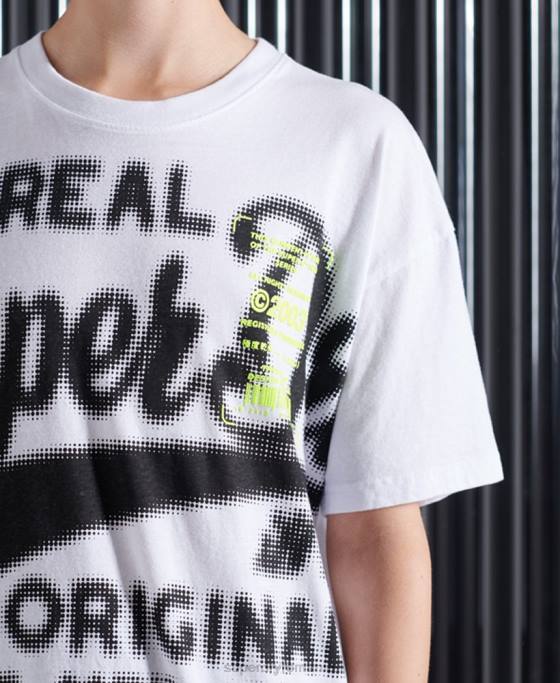 Superdry tricou super 5 deconstruct îmbrăcăminte alb femei JX0Z2788
