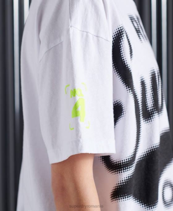 Superdry tricou super 5 deconstruct îmbrăcăminte alb femei JX0Z2788