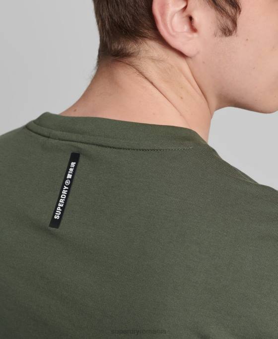 Superdry tricou tehnologic largi îmbrăcăminte kaki bărbați JX0Z4881