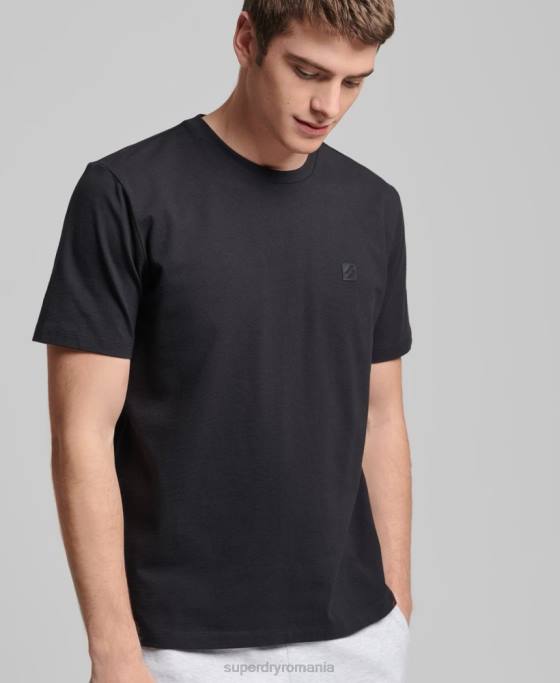 Superdry tricou tehnologic largi îmbrăcăminte negru bărbați JX0Z4832