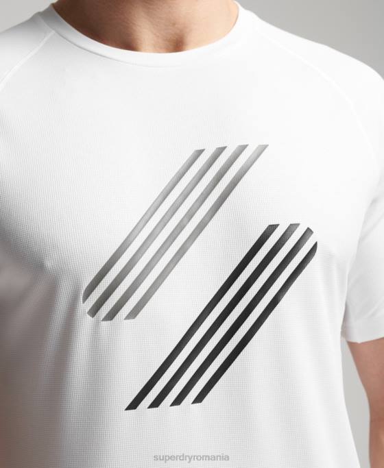 Superdry tricou train active lock up îmbrăcăminte alb bărbați JX0Z1435
