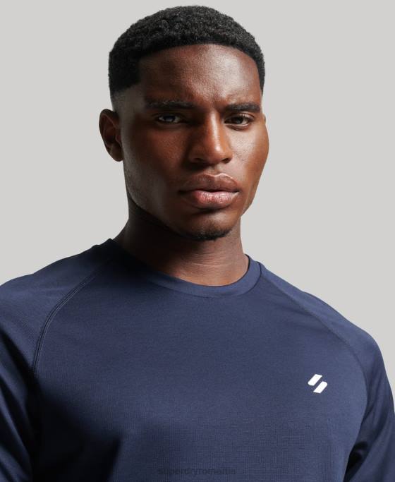 Superdry tricou tren active cu maneca scurta îmbrăcăminte marina bărbați JX0Z1416