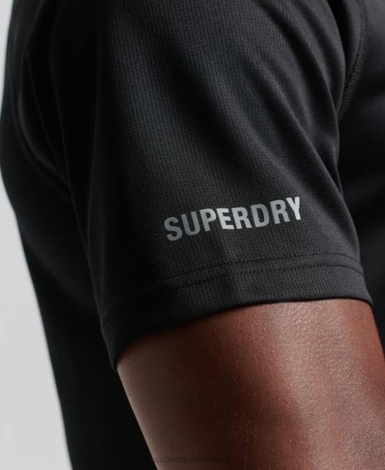 Superdry tricou tren active cu maneca scurta îmbrăcăminte negru bărbați JX0Z1433