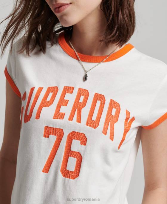 Superdry tricou vintage atletic îmbrăcăminte alb femei JX0Z2713