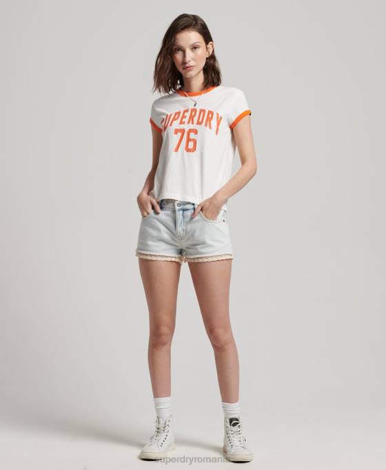 Superdry tricou vintage atletic îmbrăcăminte alb femei JX0Z2713