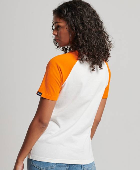 Superdry tricou vintage cooper clasic raglan îmbrăcăminte portocale femei JX0Z2783