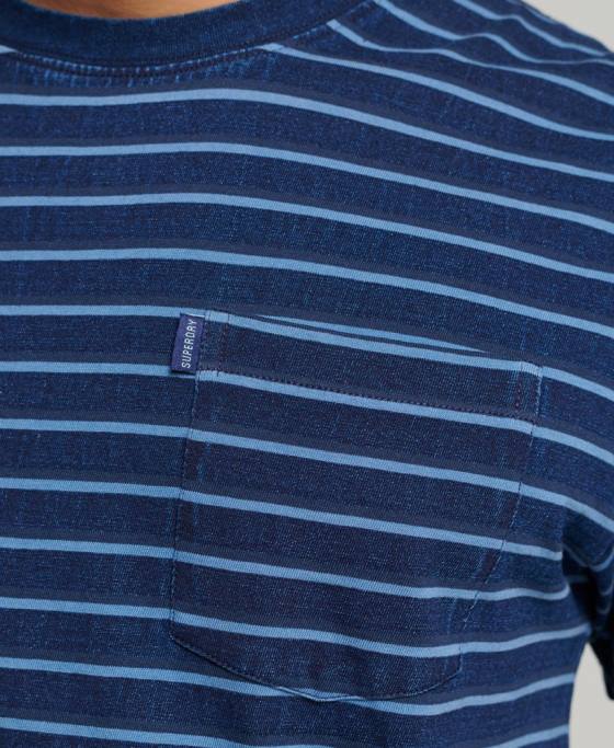 Superdry tricou vintage cu bandă indigo îmbrăcăminte albastru inchis bărbați JX0Z4840