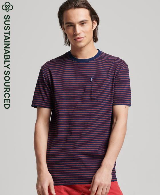 Superdry tricou vintage cu bandă indigo îmbrăcăminte roșu bărbați JX0Z4856