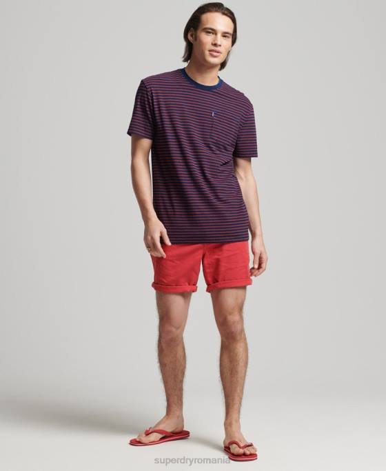 Superdry tricou vintage cu bandă indigo îmbrăcăminte roșu bărbați JX0Z4856