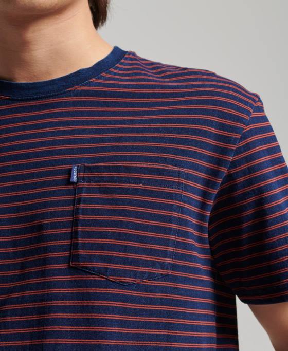 Superdry tricou vintage cu bandă indigo îmbrăcăminte roșu bărbați JX0Z4856