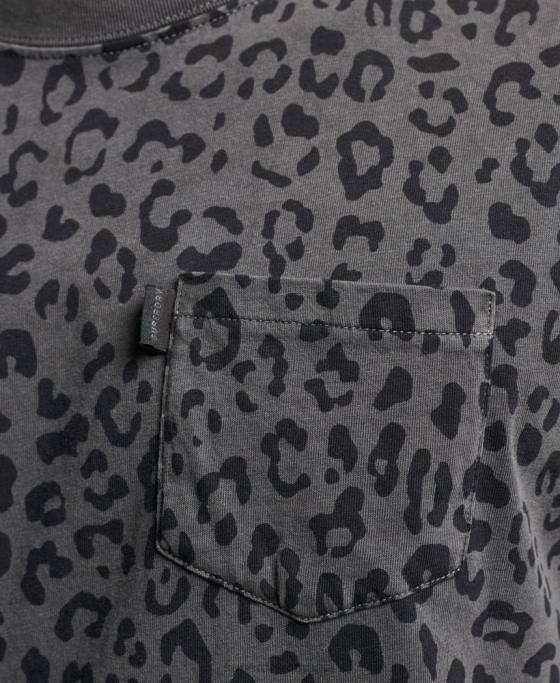 Superdry tricou vintage cu buzunar îmbrăcăminte gri inchis bărbați JX0Z4876