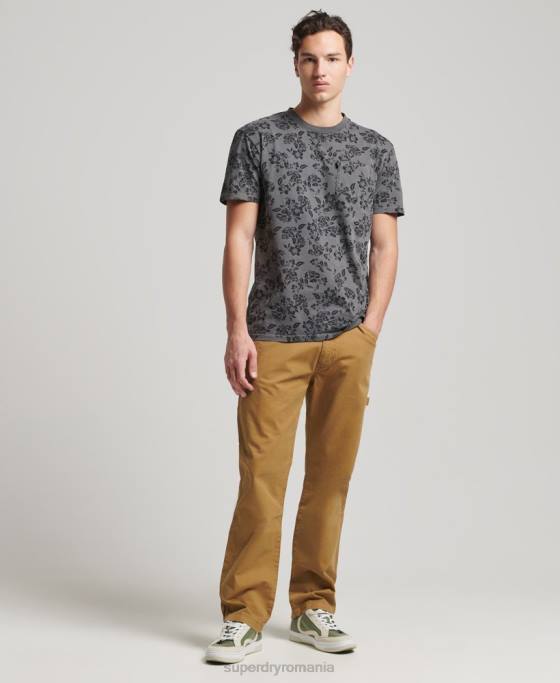 Superdry tricou vintage cu buzunar îmbrăcăminte negru bărbați JX0Z4848