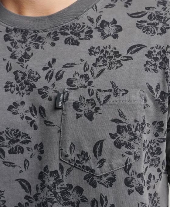 Superdry tricou vintage cu buzunar îmbrăcăminte negru bărbați JX0Z4848