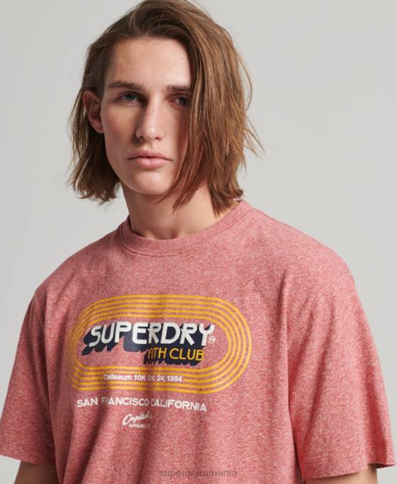 Superdry tricou vintage de club atletic din bumbac organic îmbrăcăminte roșu bărbați JX0Z67