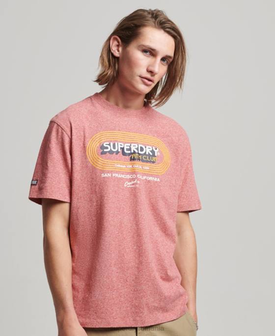 Superdry tricou vintage de club atletic din bumbac organic îmbrăcăminte roșu bărbați JX0Z67