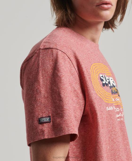 Superdry tricou vintage de club atletic din bumbac organic îmbrăcăminte roșu bărbați JX0Z67