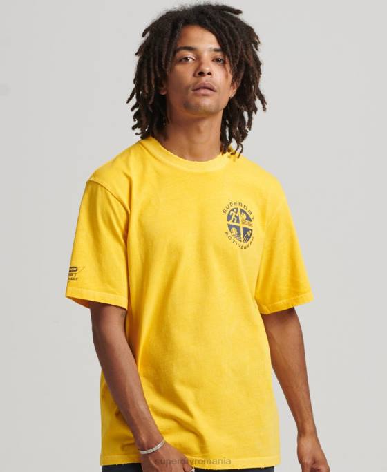 Superdry tricou vintage de club atletic îmbrăcăminte galben bărbați JX0Z4888