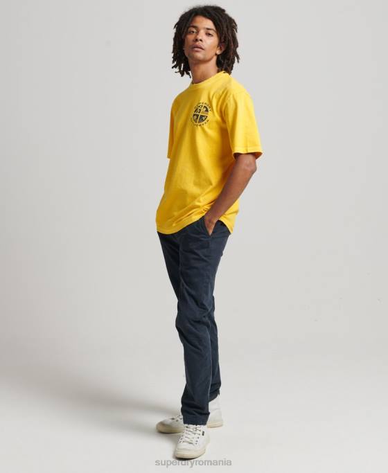 Superdry tricou vintage de club atletic îmbrăcăminte galben bărbați JX0Z4888