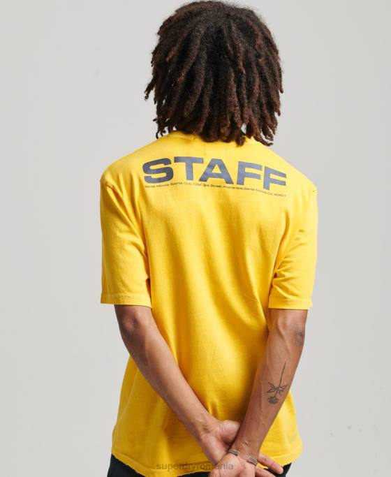 Superdry tricou vintage de club atletic îmbrăcăminte galben bărbați JX0Z4888