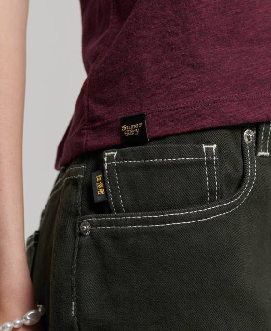 Superdry tricou vintage din anii \70 îmbrăcăminte roșu femei JX0Z2626