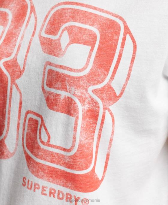 Superdry tricou vintage generația mea îmbrăcăminte alb femei JX0Z2845