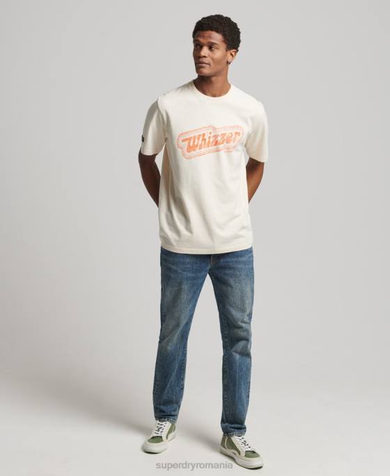 Superdry tricou vintage generația mea îmbrăcăminte cremă bărbați JX0Z4947