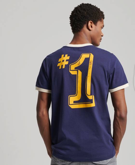 Superdry tricou vintage generația mea îmbrăcăminte marina bărbați JX0Z4914