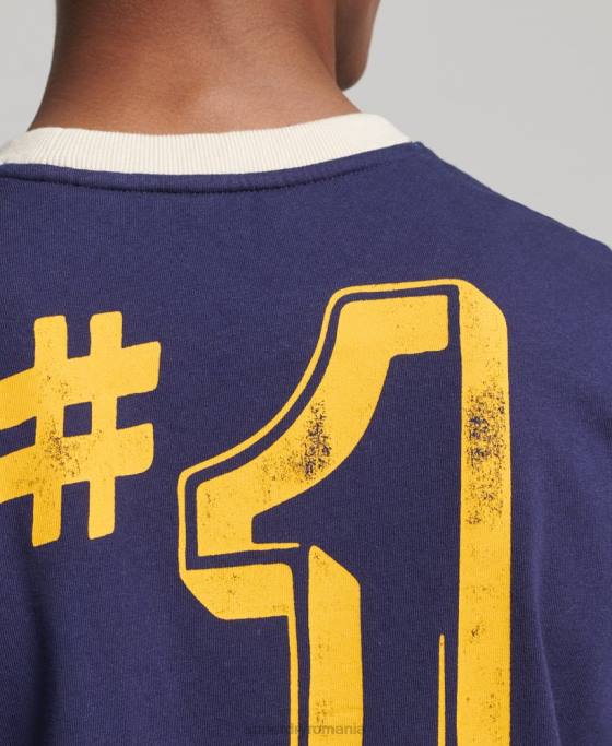 Superdry tricou vintage generația mea îmbrăcăminte marina bărbați JX0Z4914