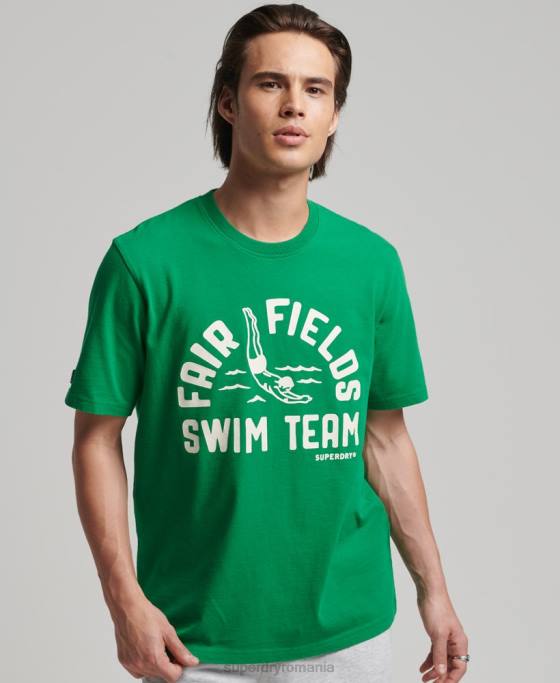 Superdry tricou vintage generația mea îmbrăcăminte verde bărbați JX0Z4941