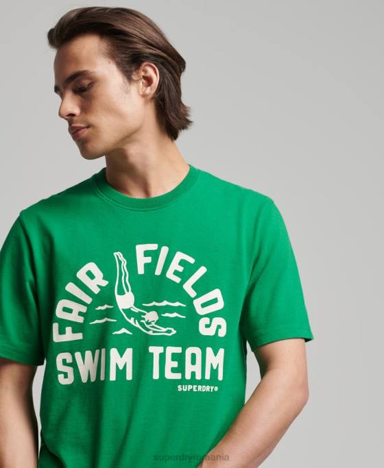 Superdry tricou vintage generația mea îmbrăcăminte verde bărbați JX0Z4941