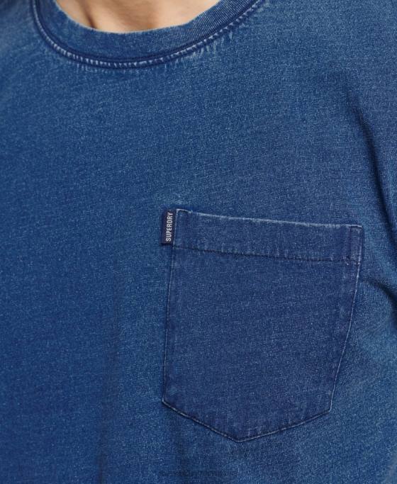 Superdry tricou vintage indigo din bumbac organic îmbrăcăminte albastru bărbați JX0Z4847