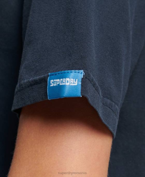 Superdry tricou vintage pentru locație îmbrăcăminte marina femei JX0Z2196