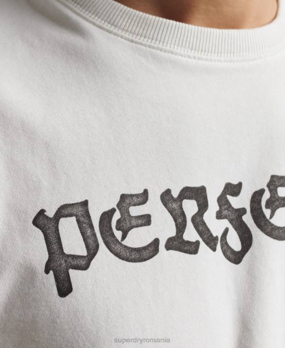 Superdry tricou vintage surfer ranchero îmbrăcăminte alb bărbați JX0Z4836