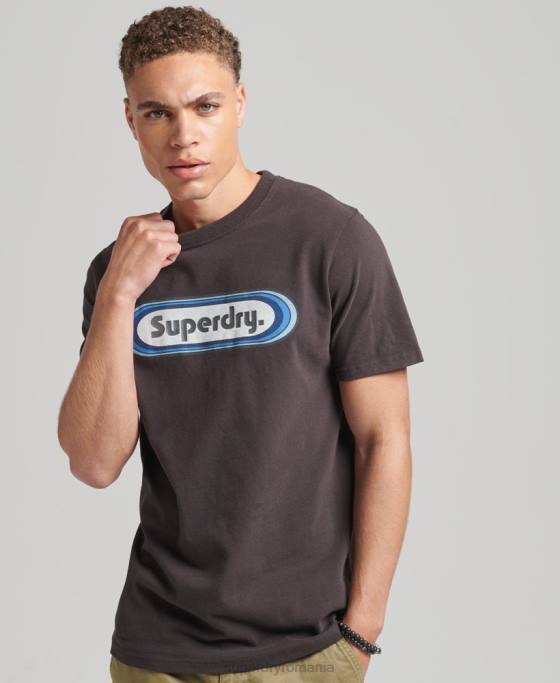 Superdry tricou vintage trade tab îmbrăcăminte maro bărbați JX0Z4808