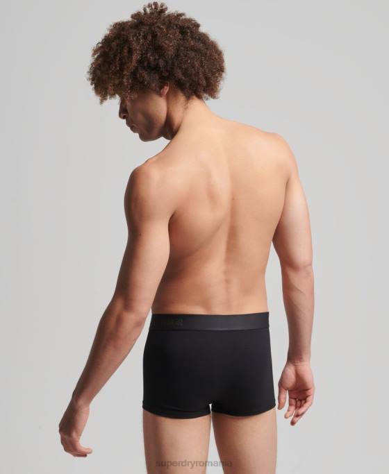 Superdry trunchi din bumbac organic offset pachet dublu îmbrăcăminte negru bărbați JX0Z1845