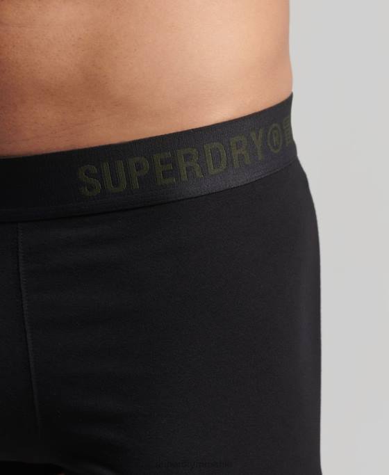 Superdry trunchi din bumbac organic offset pachet dublu îmbrăcăminte negru bărbați JX0Z1845