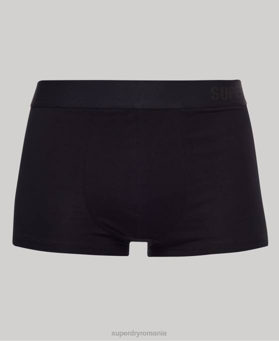 Superdry trunchi din bumbac organic offset pachet dublu îmbrăcăminte negru bărbați JX0Z1845