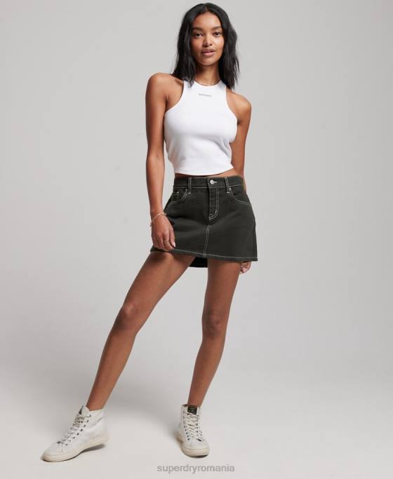 Superdry vesta code tech racer îmbrăcăminte alb femei JX0Z2965