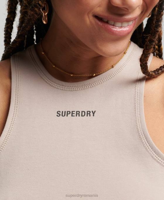 Superdry vesta code tech racer îmbrăcăminte gri deschis femei JX0Z2960