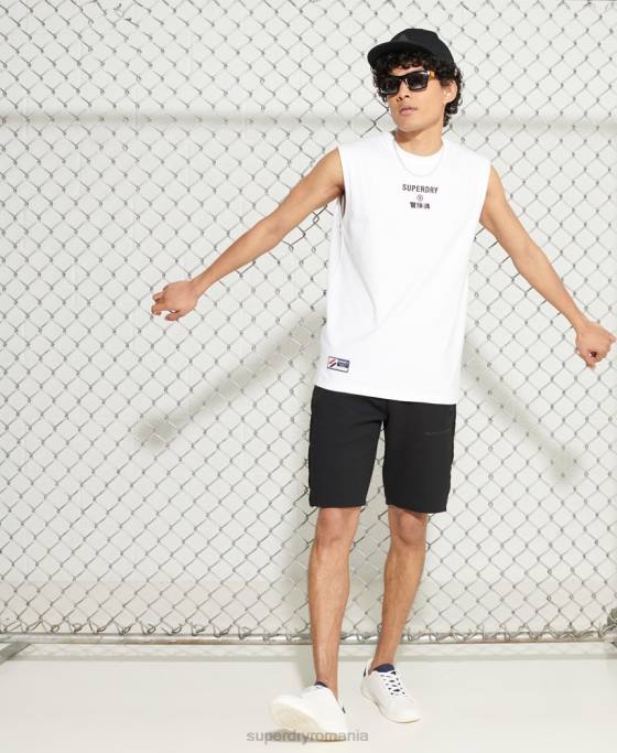 Superdry vesta cu logo corporativ îmbrăcăminte alb bărbați JX0Z1589