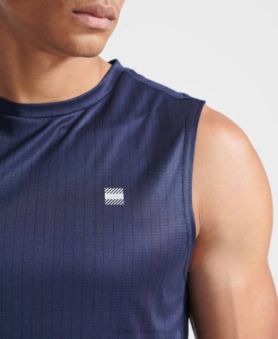 Superdry vesta de tren activ îmbrăcăminte albastru inchis bărbați JX0Z5398
