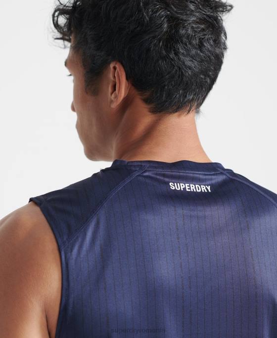 Superdry vesta de tren activ îmbrăcăminte albastru inchis bărbați JX0Z5398